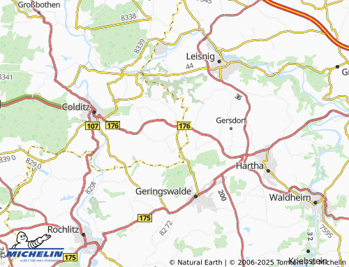 MICHELIN-Landkarte Erlbach - ViaMichelin