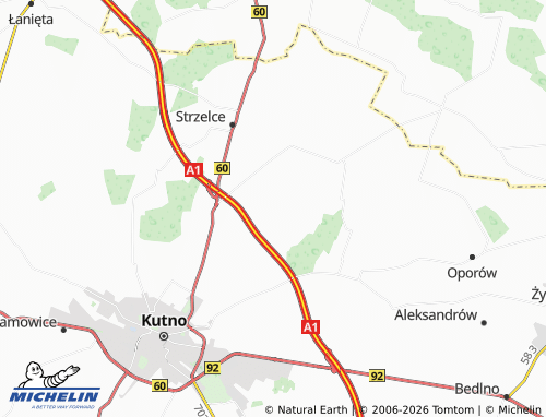 MICHELIN Muchnów map - ViaMichelin
