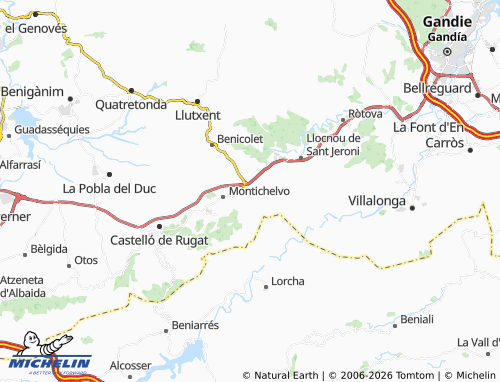Mappa MICHELIN Terrateig - ViaMichelin