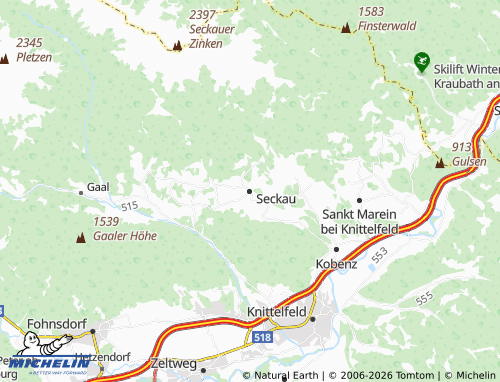 MICHELIN-Landkarte Seckau - ViaMichelin