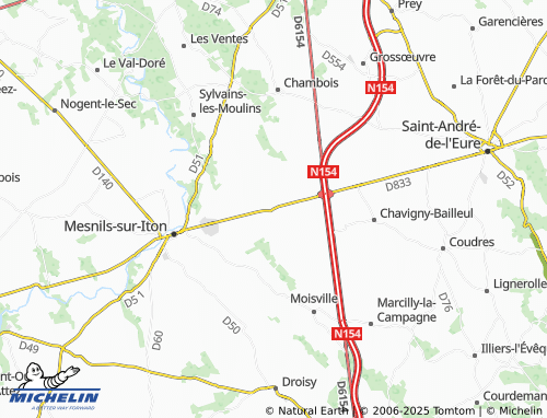 Carte MICHELIN Corneuil - ViaMichelin