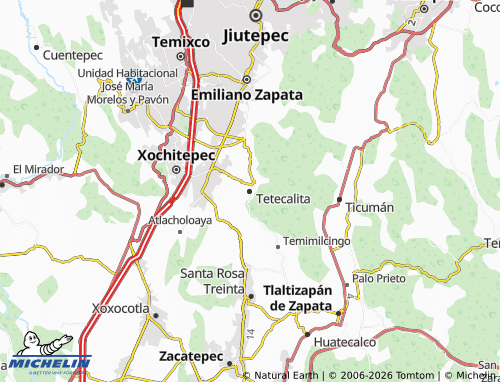 MICHELIN-Landkarte Tetecalita - ViaMichelin