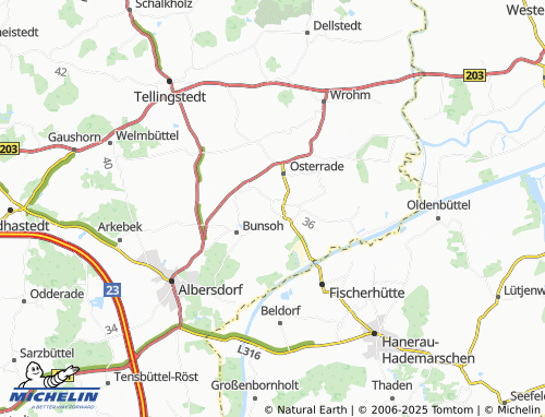 MICHELIN Nordheide map - ViaMichelin