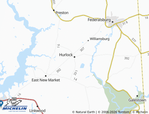 Mappa MICHELIN Hurlock - ViaMichelin