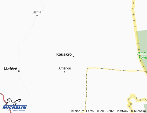 MICHELIN Kouakro map - ViaMichelin