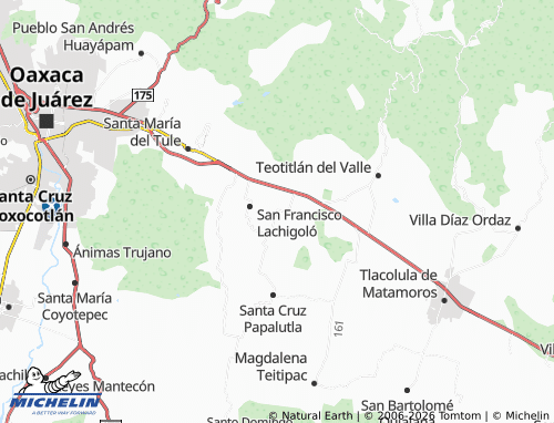 Mapa MICHELIN San Jerónimo Tlacochahuaya - ViaMichelin