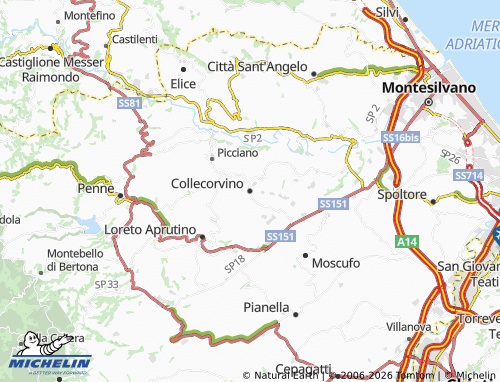 Mapa MICHELIN Collecorvino - ViaMichelin