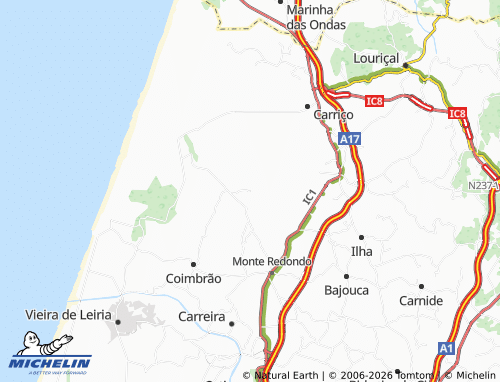 Mapa MICHELIN Nasce Água - ViaMichelin