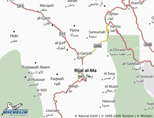 MICHELIN-Landkarte Dahiyat - ViaMichelin