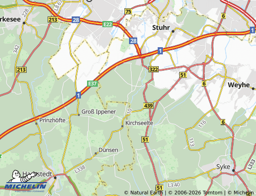 MICHELIN Bürstel map - ViaMichelin