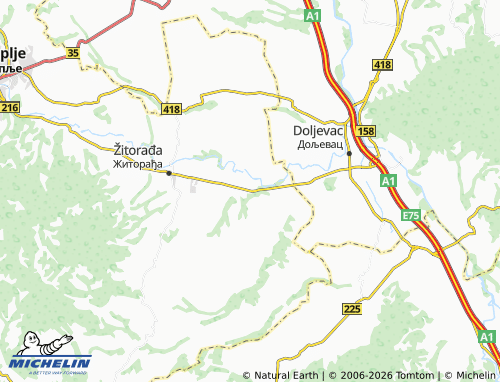 Mapa MICHELIN Jasenica - ViaMichelin