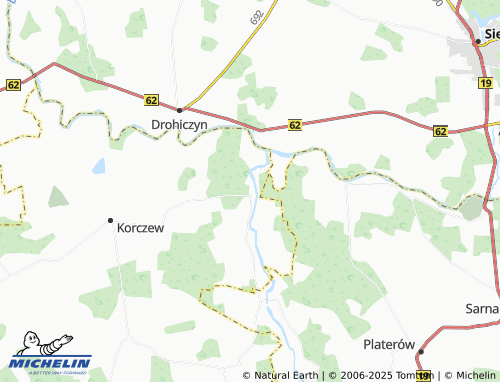 Kaart MICHELIN Drażniew - ViaMichelin