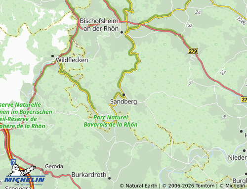 Mappa MICHELIN Sandberg - ViaMichelin