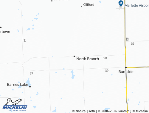 Mappa MICHELIN North Branch - ViaMichelin