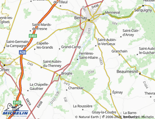 Carte MICHELIN Ferrières-Saint-Hilaire - ViaMichelin