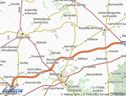 MICHELIN Bernières map - ViaMichelin