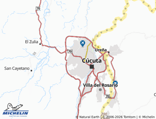 MICHELIN Cúcuta 75 map - ViaMichelin