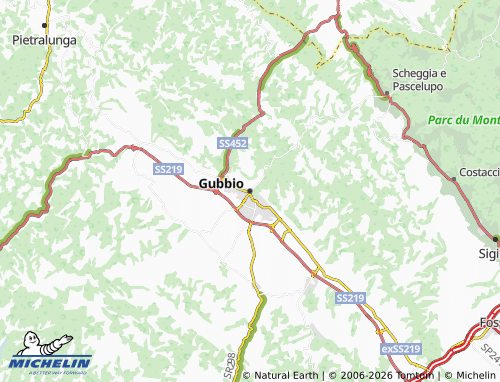 Mapa MICHELIN Gubbio - ViaMichelin