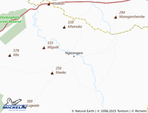 MICHELIN Ngerengere map - ViaMichelin