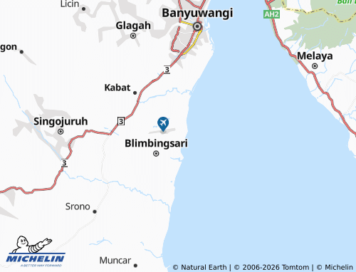 MICHELIN Blimbing Sari map - ViaMichelin