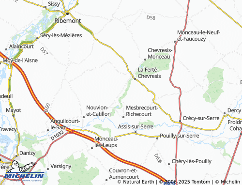 Mappa MICHELIN Chevresis-les-Dames - ViaMichelin