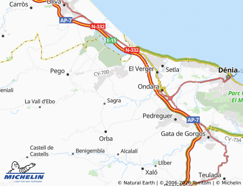 Mappa MICHELIN Benimeli - ViaMichelin