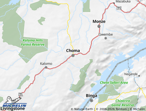 MICHELIN Choma map - ViaMichelin