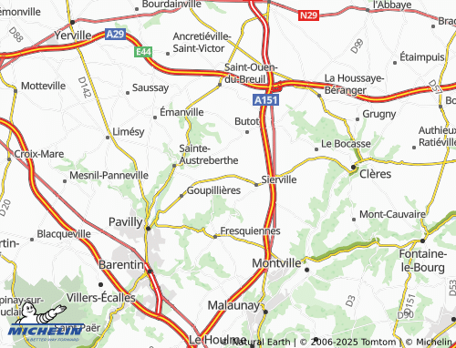 MICHELIN Milleraye map - ViaMichelin