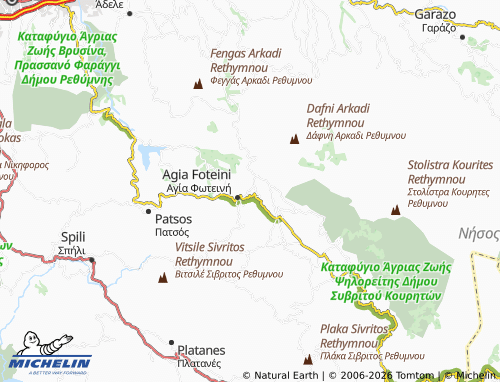 MICHELIN Thronos map - ViaMichelin