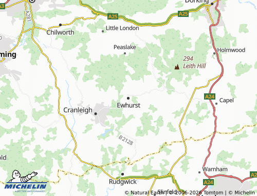 Carte MICHELIN Ewhurst - ViaMichelin