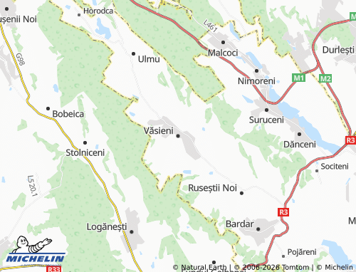 Mappa MICHELIN Văsieni - ViaMichelin