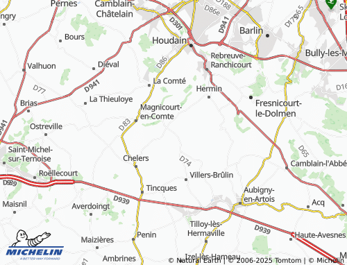 Carte MICHELIN Frévillers - ViaMichelin