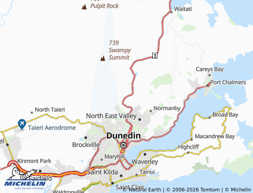 Mapa MICHELIN Leith Valley - ViaMichelin