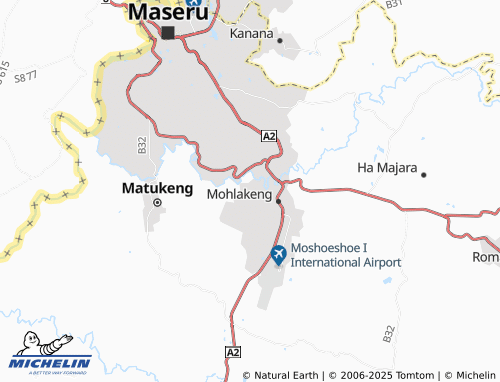 MICHELIN Ha Tseka map - ViaMichelin