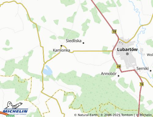 MICHELIN Kozłówka map - ViaMichelin