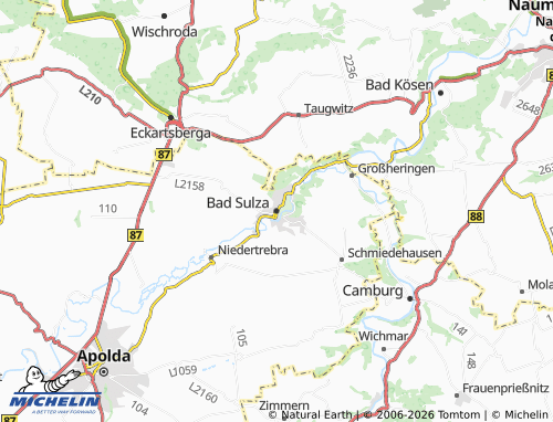 Mappa MICHELIN Bad Sulza - ViaMichelin