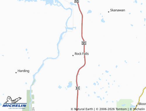 Carte MICHELIN Rock Falls - ViaMichelin