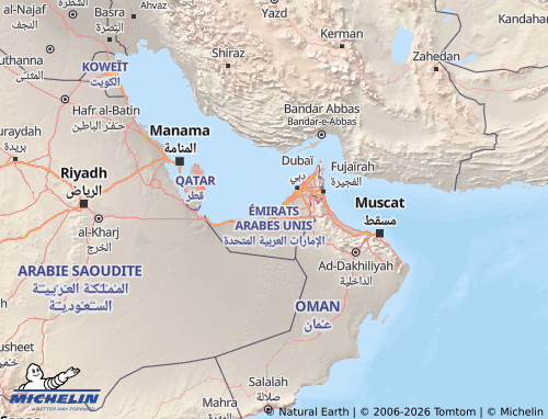Carte MICHELIN Émirats Arabes Unis - ViaMichelin