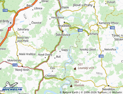 Mappa MICHELIN Letovisko Slapy - ViaMichelin