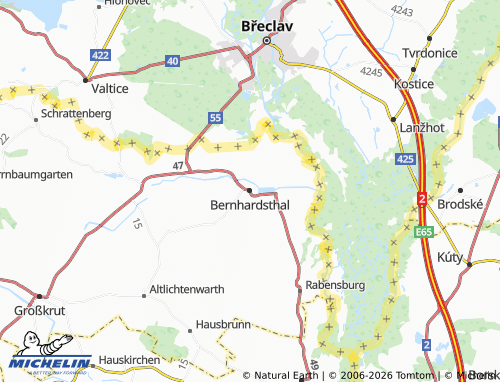 MICHELIN Bernhardsthal map - ViaMichelin