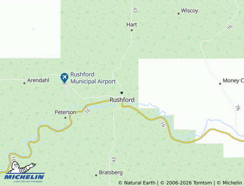Mapa MICHELIN Rushford - ViaMichelin