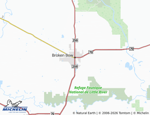 Mapa MICHELIN Broken Bow - ViaMichelin
