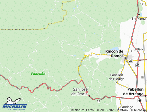 Kaart MICHELIN Boca del Túnel de Potrerillo - ViaMichelin