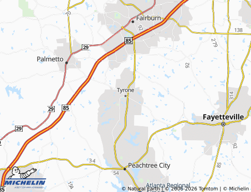 Mapa MICHELIN Tyrone - ViaMichelin