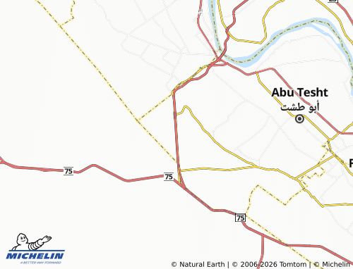 MICHELIN Desert of Abo Tesht Center map - ViaMichelin