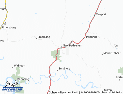 Mappa MICHELIN New Bethlehem - ViaMichelin