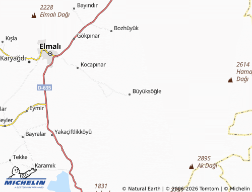 MICHELIN Küçüksöğle map - ViaMichelin