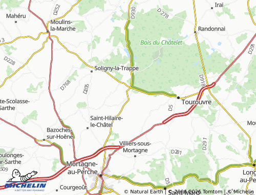 MICHELIN Lignerolles map - ViaMichelin