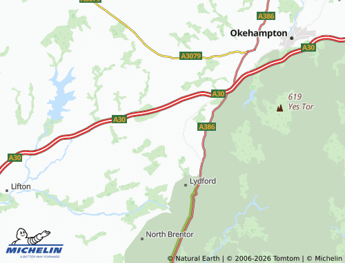 MICHELIN Bridestowe map - ViaMichelin