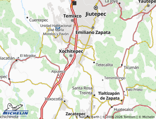 Mapa MICHELIN San Rafael Atlacholoaya - ViaMichelin